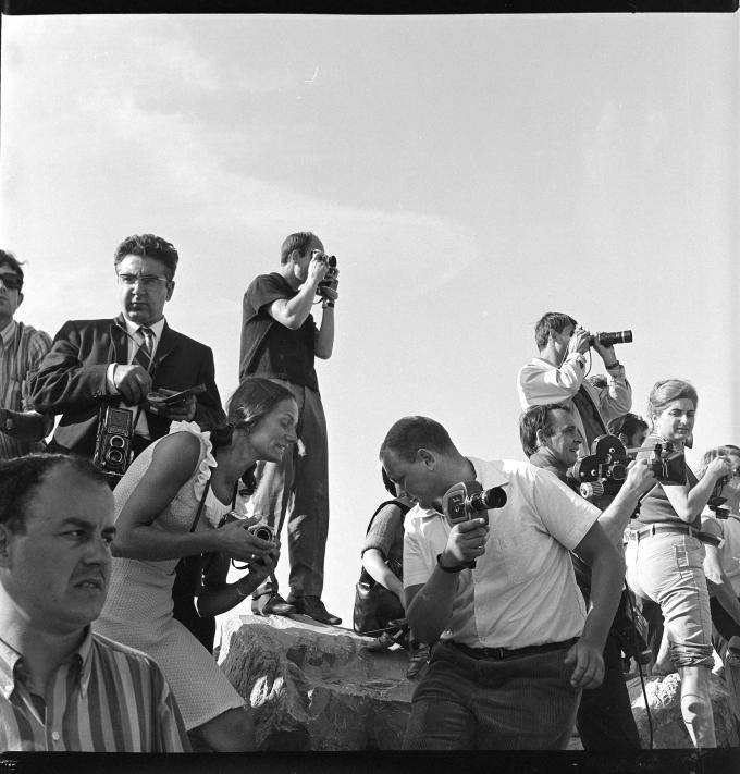 Journalisten bij Mariaverering in Camargue, Frankrijk. ANP / Hollandse Hoogte / Bert Verhoeff