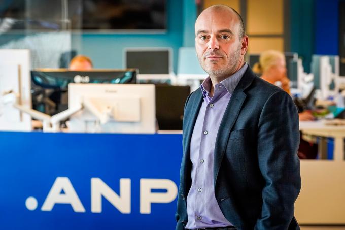 Hoofdredacteur Freek Staps op de ANP-redactie. Foto: ANP / Lex van Lieshout