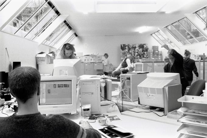 Het kantoor van Hollandse Hoogte in 1999. Foto: Chris de Bode
